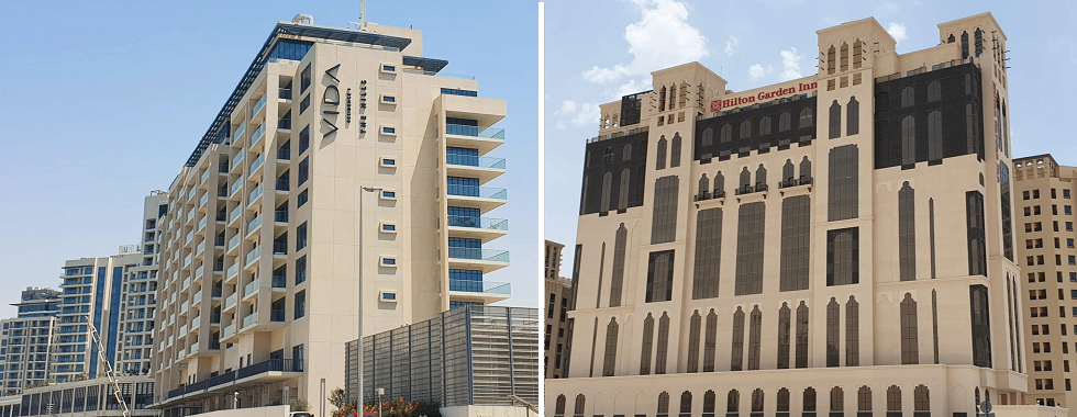 EMAAR HILLS DEVELOPMENT BUILDING PROJECT (THE HILLS, DUBAI), HILTON GARDEN INN HOTEL (AL JADDF,DUBAI)